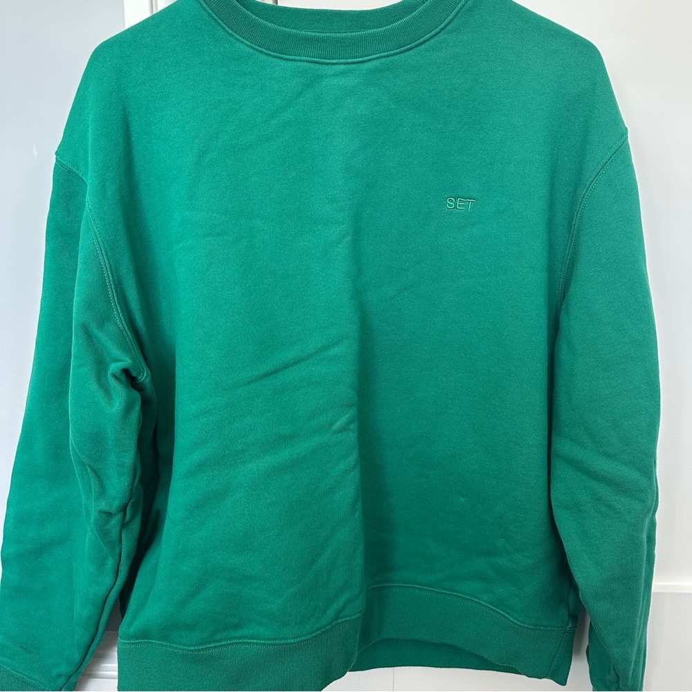 SET Active💚 Heavyweight Sweats Green Crewneck - Picture 7 of 8